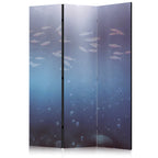 Room Divider 3-Panel Animals: School of Fish