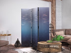 Room Divider 3-Panel Animals: School of Fish