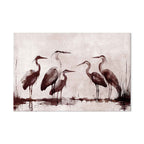 Ink Herons Oriental DIY Large Canvas Print