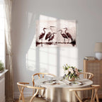 Ink Painted Herons Oriental Canvas Print