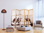 Ink Herons Nature 5-Panel Japanese Room Divider