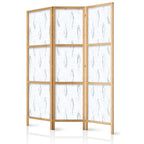 Japanese Room Divider - Delicate Blue Fish Mosaic (3-panel)