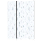 Room Divider - Delicate Blue Fish - Mosaic Fish in Subtle Blue Color Shades with an Arched Pattern in the Background