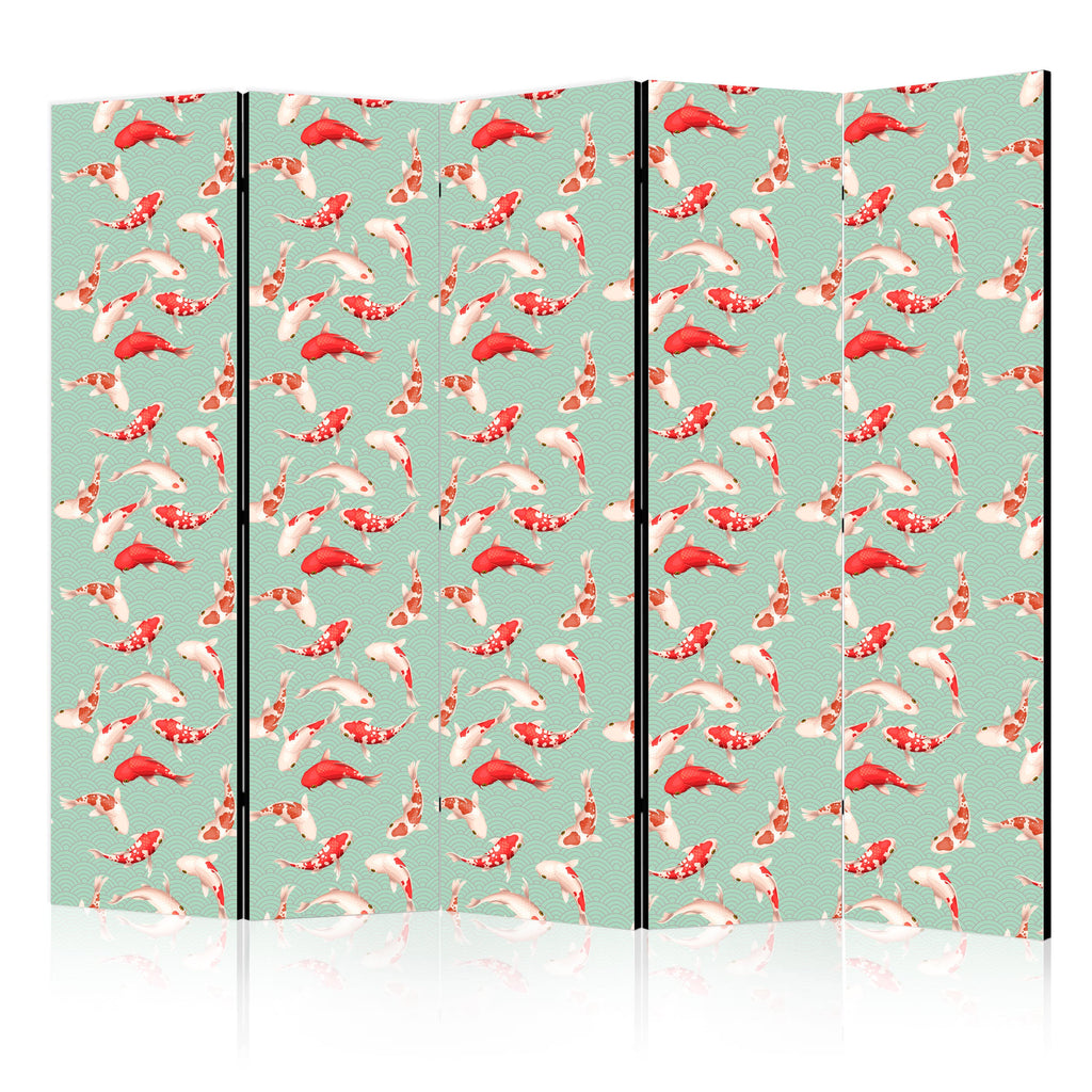 Room Divider with koi fish oriental pattern
