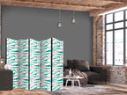 Room Divider - Fish Jumping Above The Waves, Oriental Fish & Water Lilies