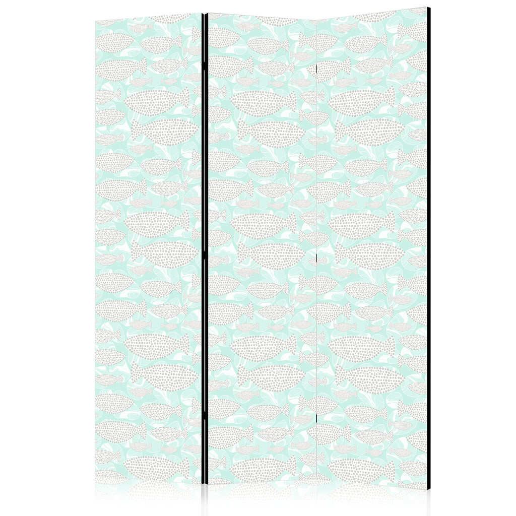 Room Divider - Minimalist Fish in Mint Green
