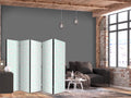 Minimalist Fish Mint Green 5-Panel Room Divider