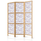 Japanese Room Divider with Fish in Muted Colors