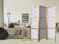 Muted Fish Waves 3-Panel Japanese Room Divider