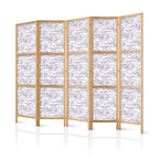 Japanese Room Divider Fish Motif in Muted Colors