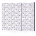 Room Divider with Fish Motif in Muted Purple and Pink