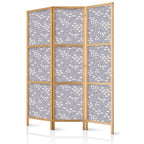 Japanese Room Divider with Underwater Fish Motif (3-Panel)