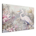 Bright Heron Pond Illustration DIY Large Canvas Print