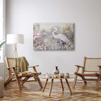 Bright Heron Pond Illustration Canvas Print