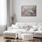 Bright Heron Pond Illustration Canvas Print