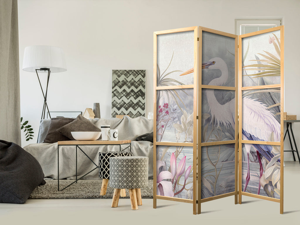 Heron Pond Multicolor 3-Panel Japanese Room Divider