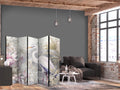 Heron Pond Illustration Multicolor 5-Panel Japanese Room Divider