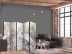 Heron Pond Illustration Multicolor 5-Panel Japanese Room Divider
