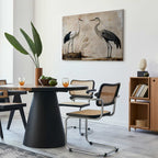 Vintage Heron and Crane Birds Canvas Print