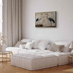 Vintage Heron and Crane Birds Canvas Print