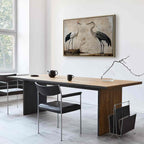 Vintage Heron and Crane Birds Canvas Print