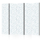 Room Divider - Blue Fish Pattern, 5-Panel