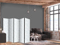 Blue Fish Outline Pattern 5-Panel Room Divider