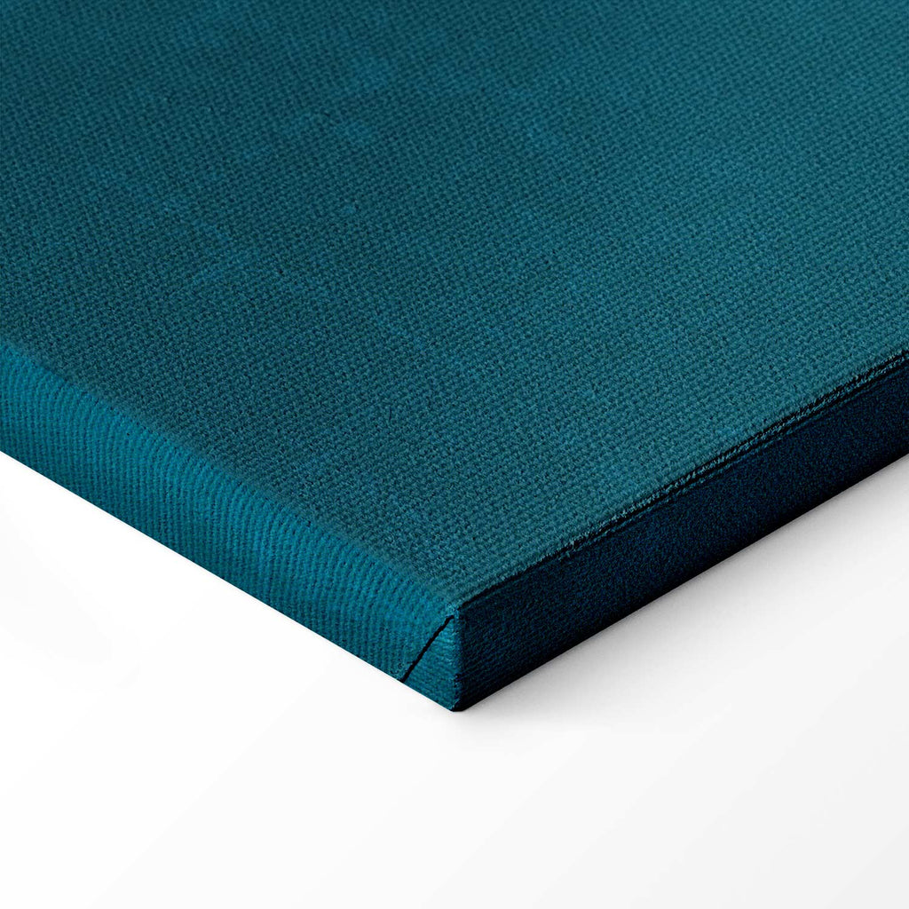 Turquoise Crane Illustration Canvas Print