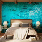 Dark Fish Shoal Japanese Wall Mural