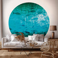 Dark Fish Shoal Japanese Round Wall Mural