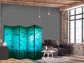 Turquoise Fish Shoal Sea 5-Panel Room Divider