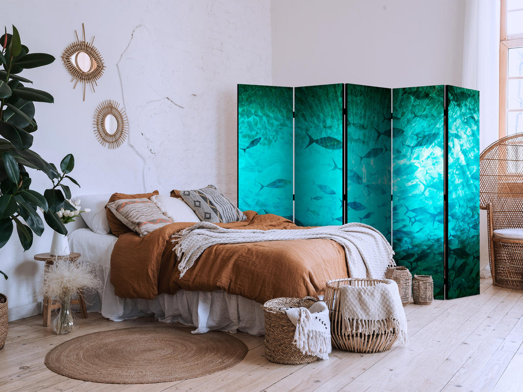 Room Divider with Underwater Paradise Pattern