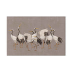 Crane Dance Silhouette DIY Large Canvas Prints