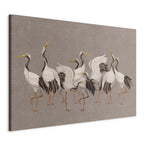 Crane Dance Silhouette DIY Large Canvas Prints