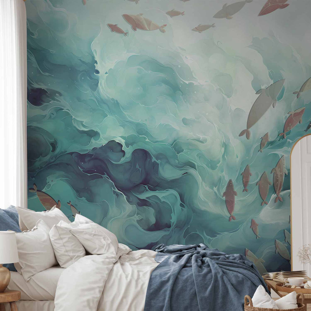 Ocean Fish Japanese Wall Mural