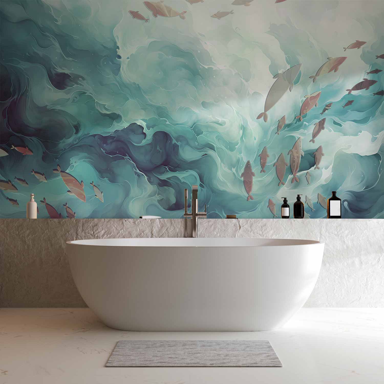 Ocean Fish Japanese Wall Mural