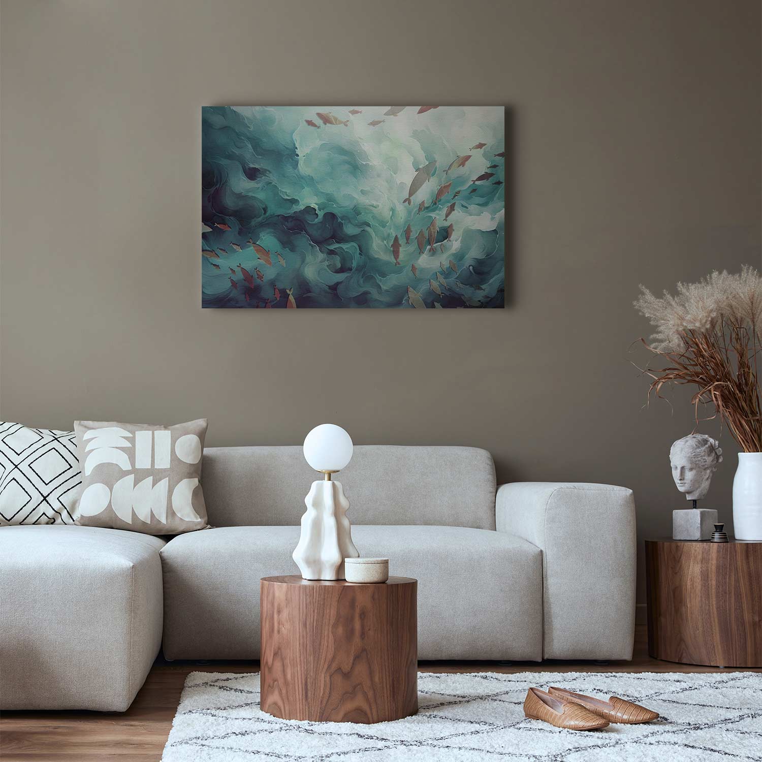 Ocean Fish Japanese Canvas Print