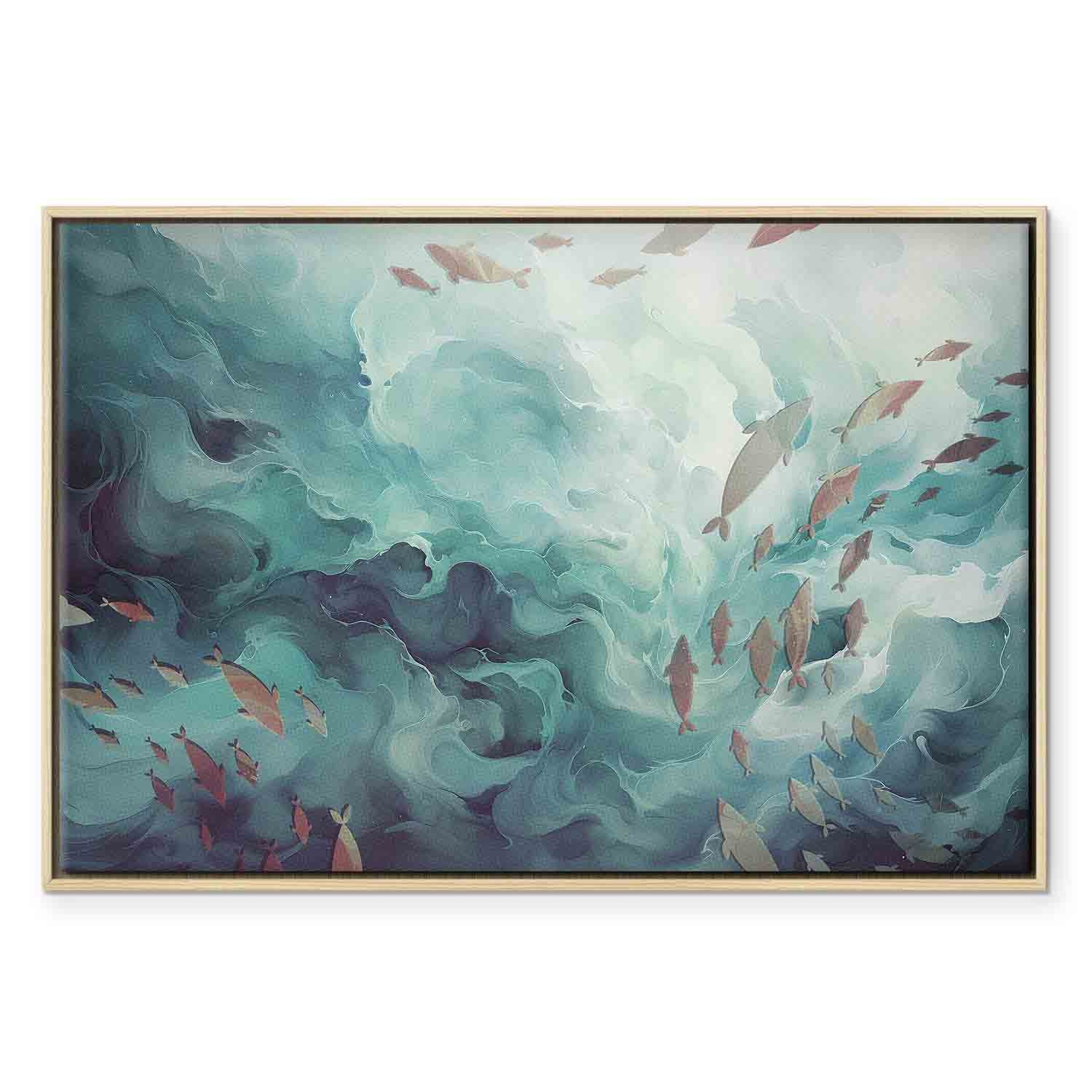 Ocean Fish Japanese Canvas Print
