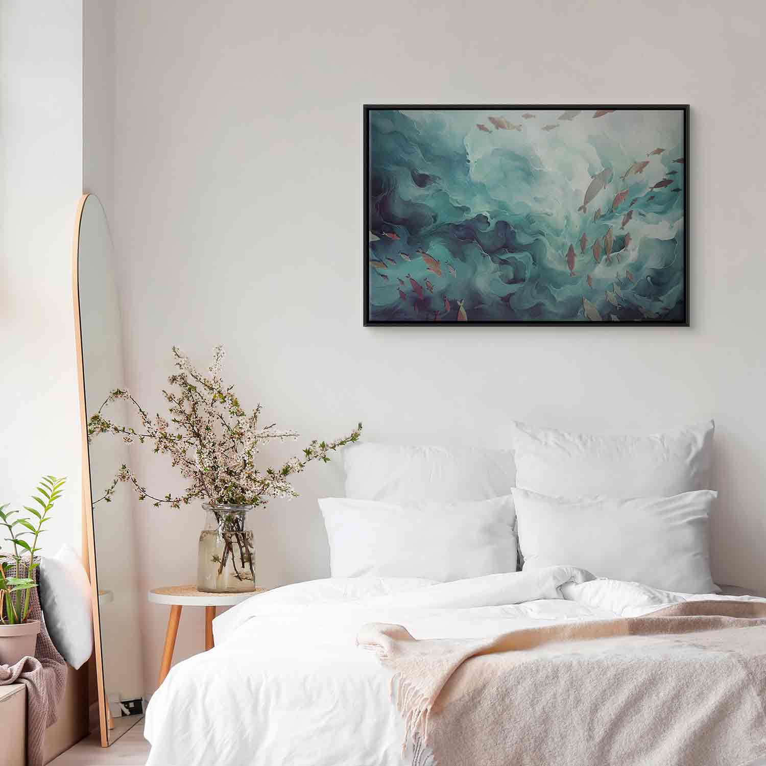 Ocean Fish Japanese Canvas Print