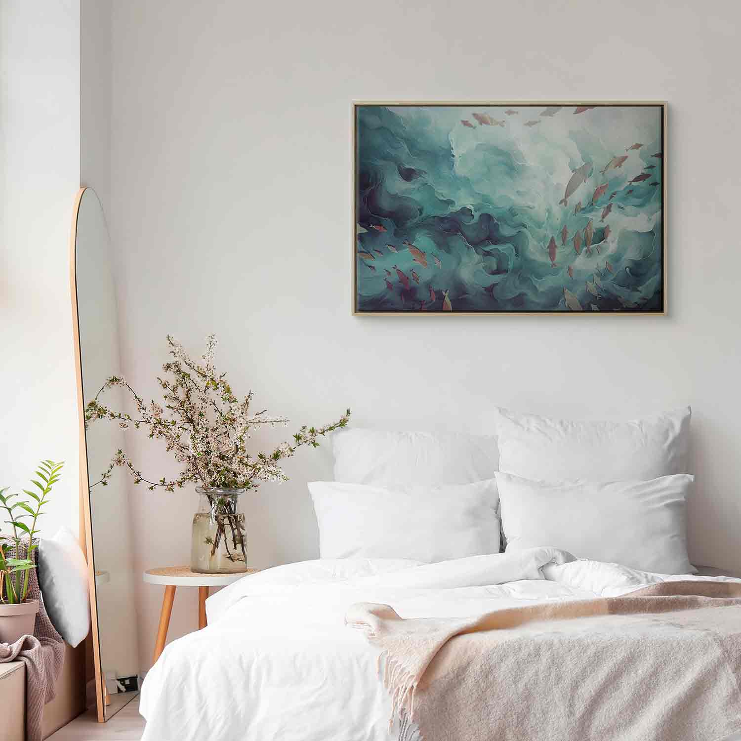 Ocean Fish Japanese Canvas Print