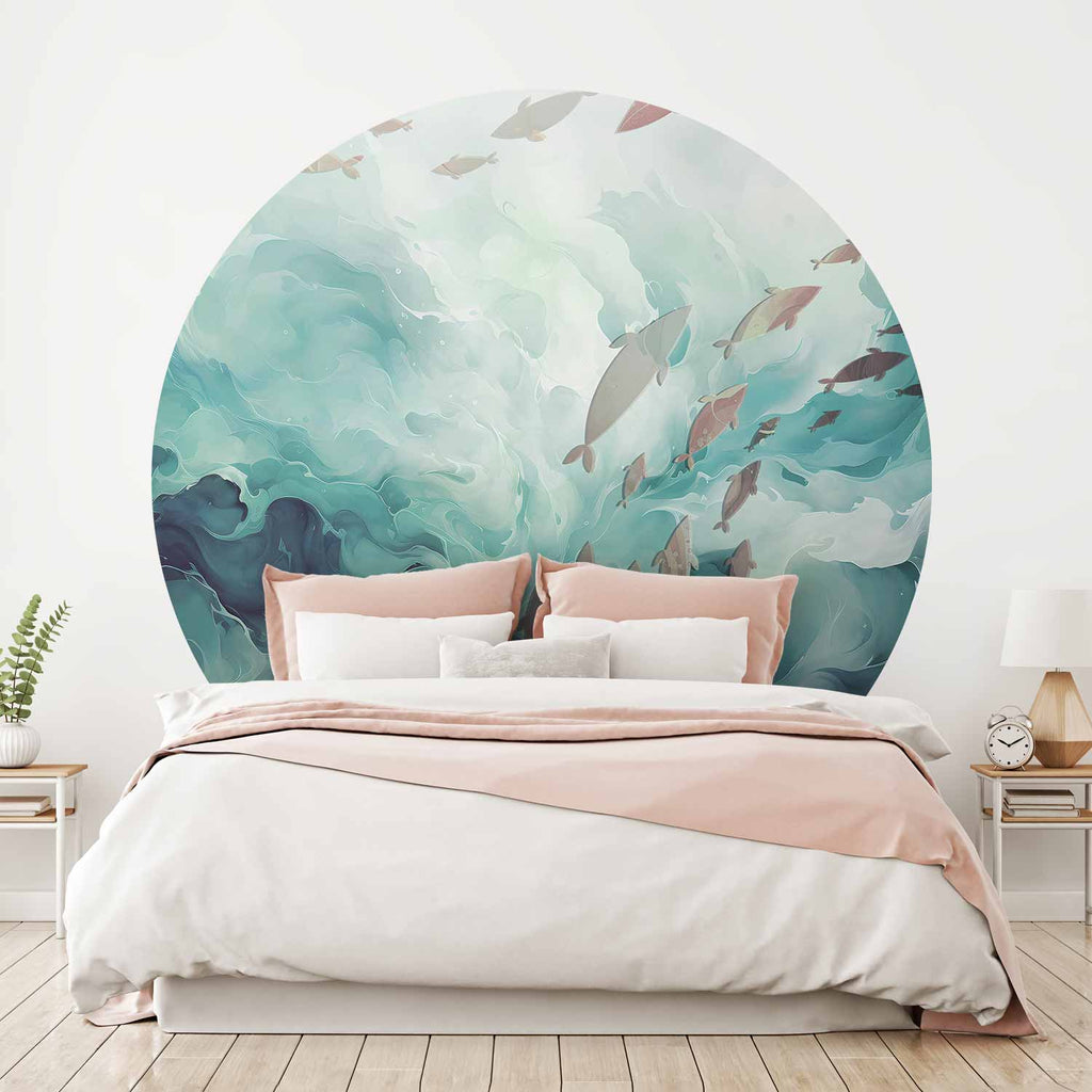 Ocean Fish Japanese Round Wall Murals