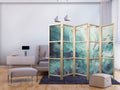 Muted Fish Sea 5-Panel Japanese Room Divider