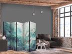 Room Divider - Three Schools of Fish in Muted Colors (5-Panel, Animals)