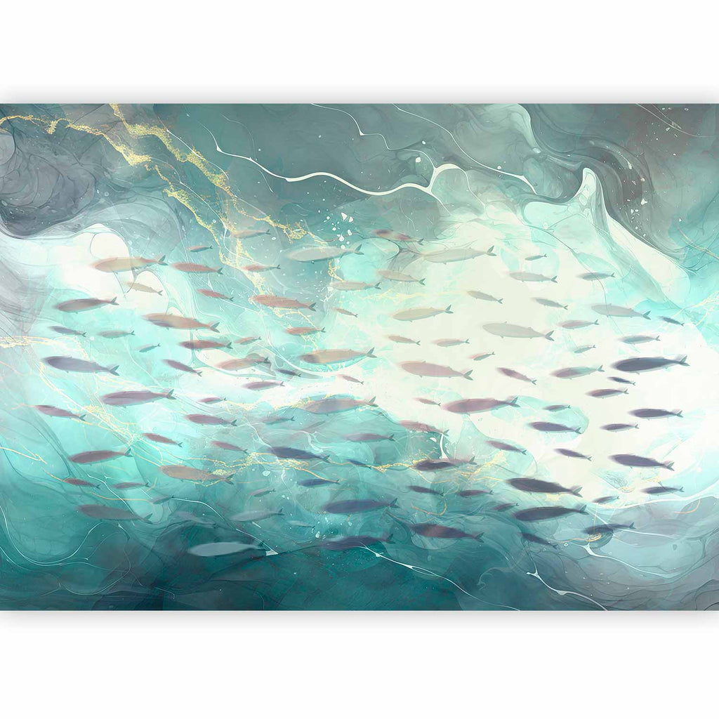 Japanese School of Small Fish Wall Mural