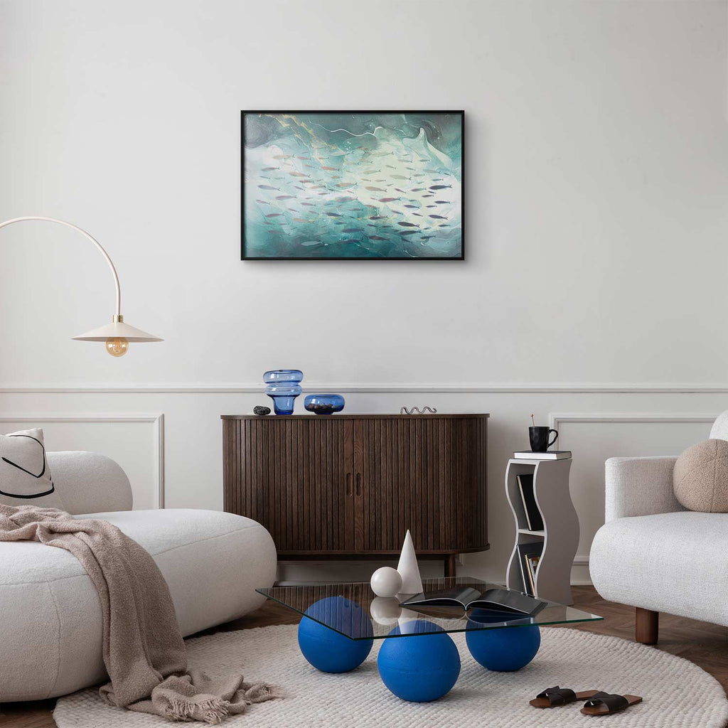 School of Small Fish Ocean Poster