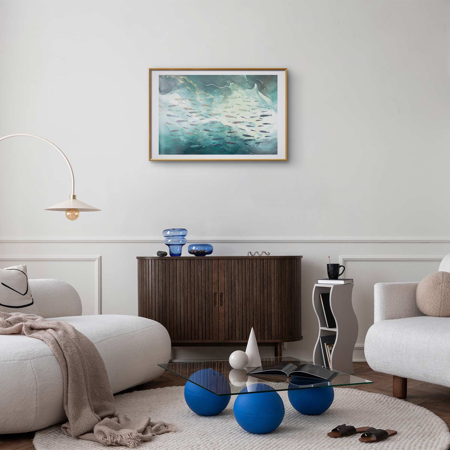 School of Small Fish Ocean Poster