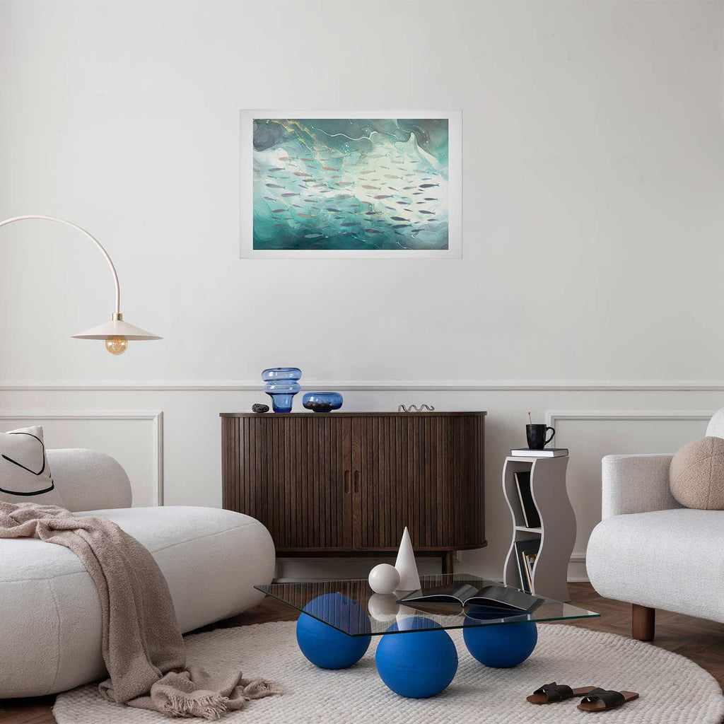 School of Small Fish Ocean Poster