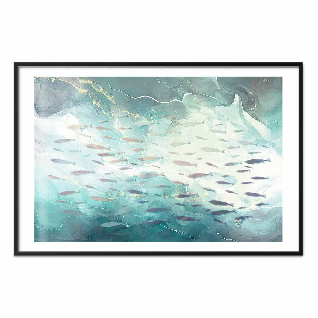 School of Small Fish Ocean Poster