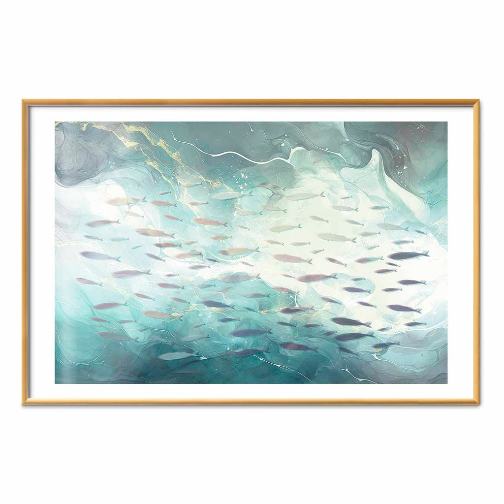 School of Small Fish Ocean Poster