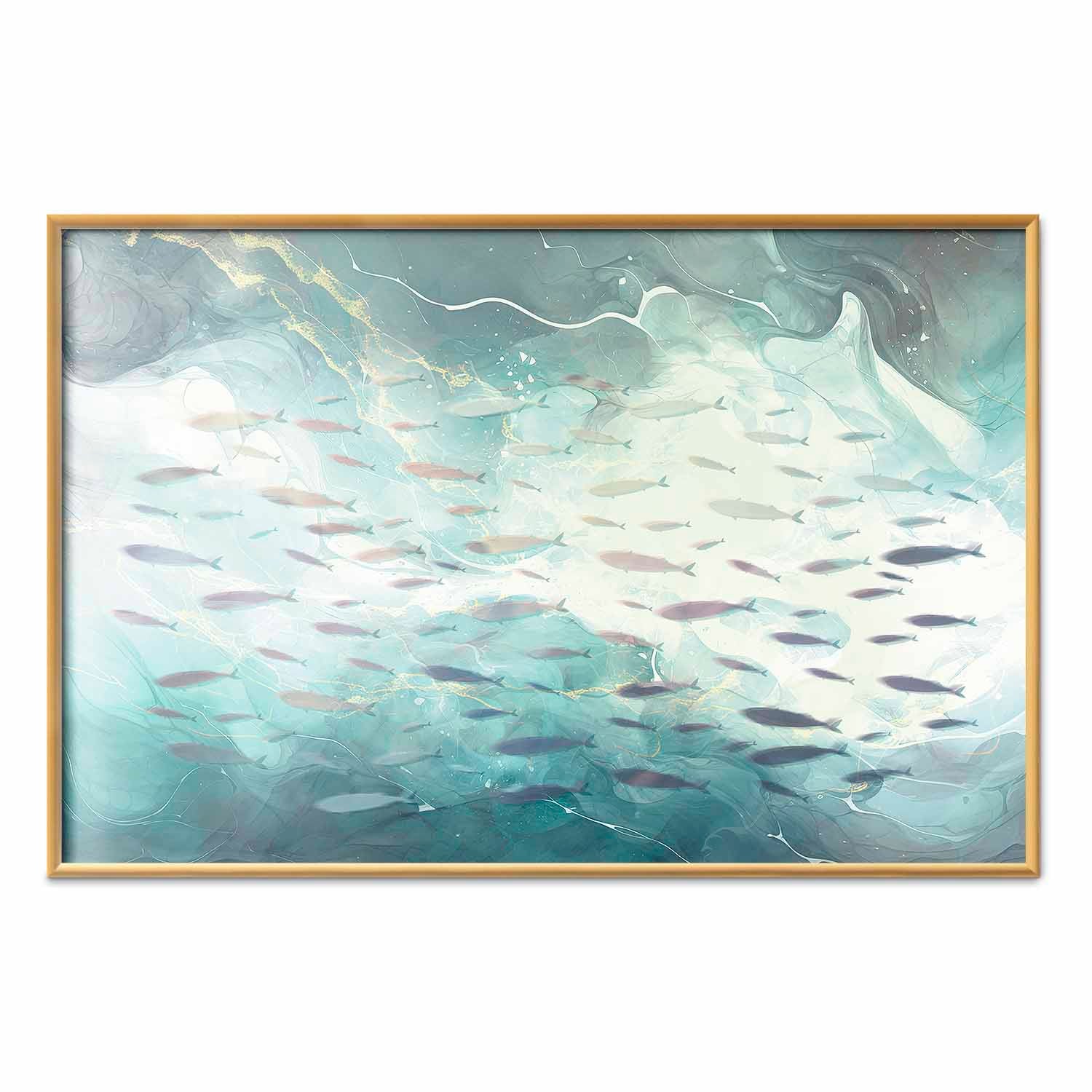 School of Small Fish Ocean Poster